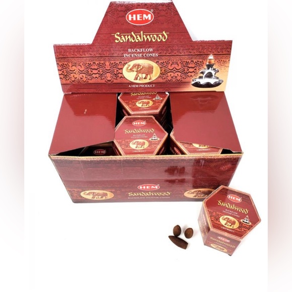 HEM BACKFLOW Cones- SANDALWOOD (40 cones each pack) - Picture 4 of 5